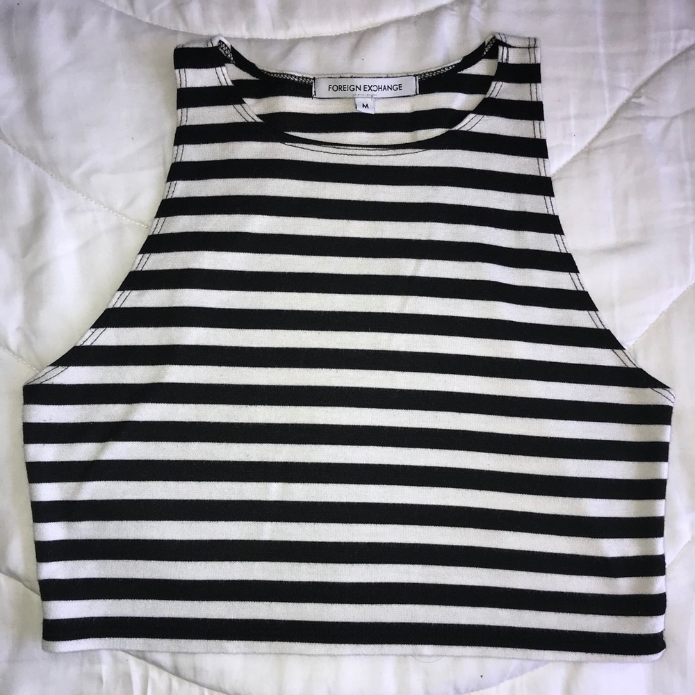 Foreign Exchange striped crop top